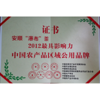 安順“瀑布”茶2012最具影響力中國農產品區域公用品牌